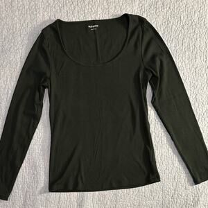 Old Navy Women's Forest Green Long Sleeve Shirt